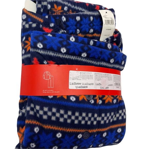 NWT! Baby Gap Two Piece Long Sleeve Fleece Pajama set 5years toddler - Picture 2 of 7